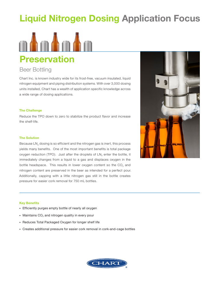 Chart nitrogen dosing for beer brochure